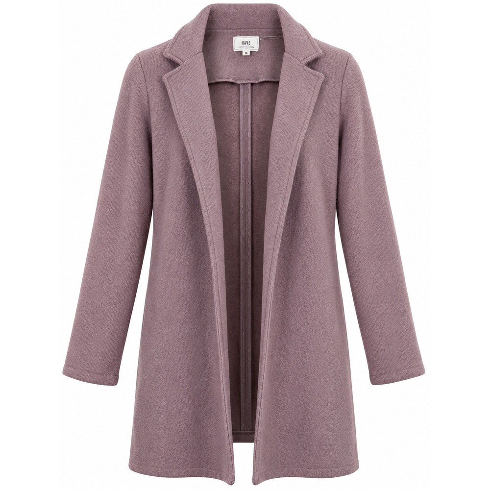 HAVE Open Front Knit Coat Women Size M Mauve NWOT